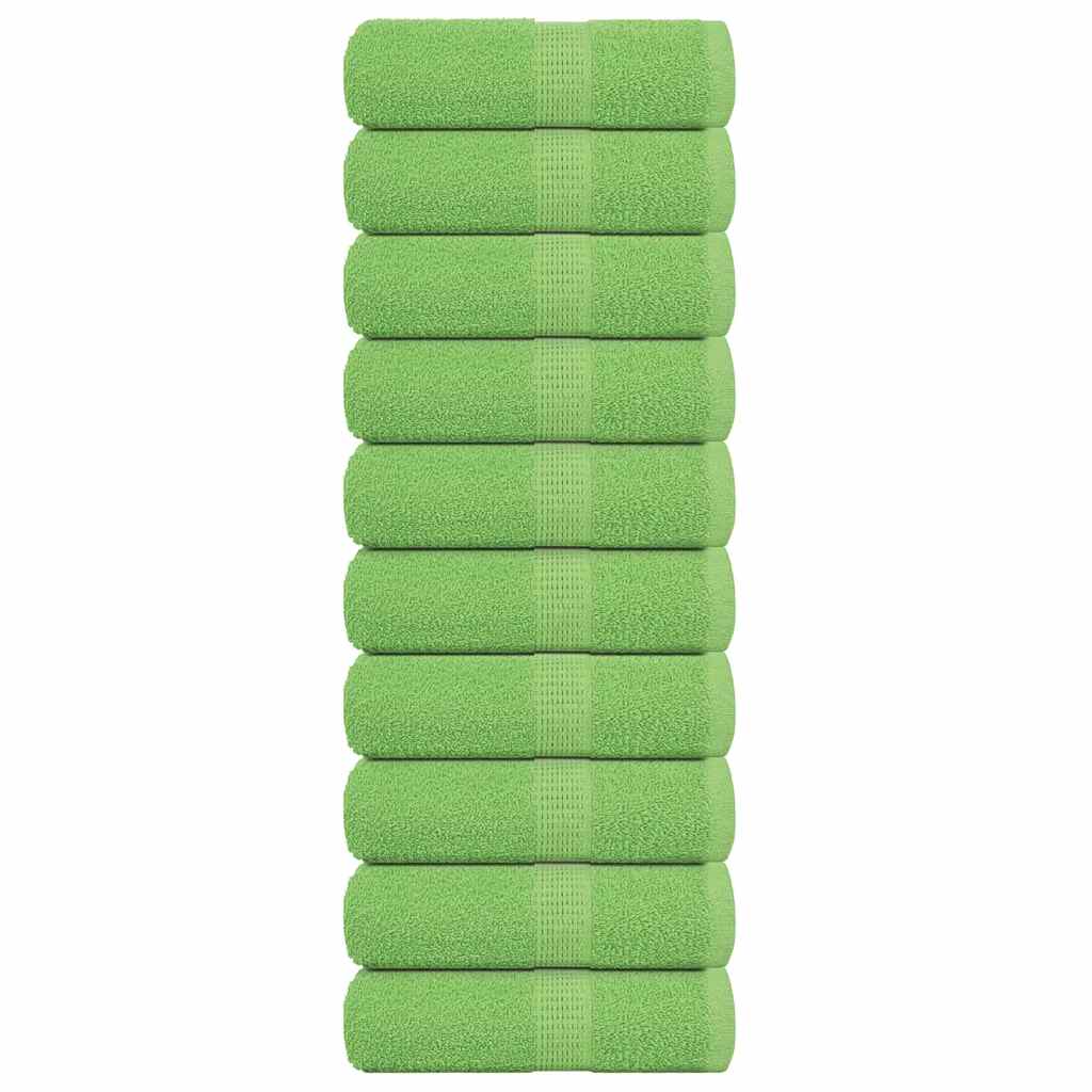 Asciugamani per Sapone 10 pz Verde Mela 30x30cm 360 g/m² Cotone - homemem39