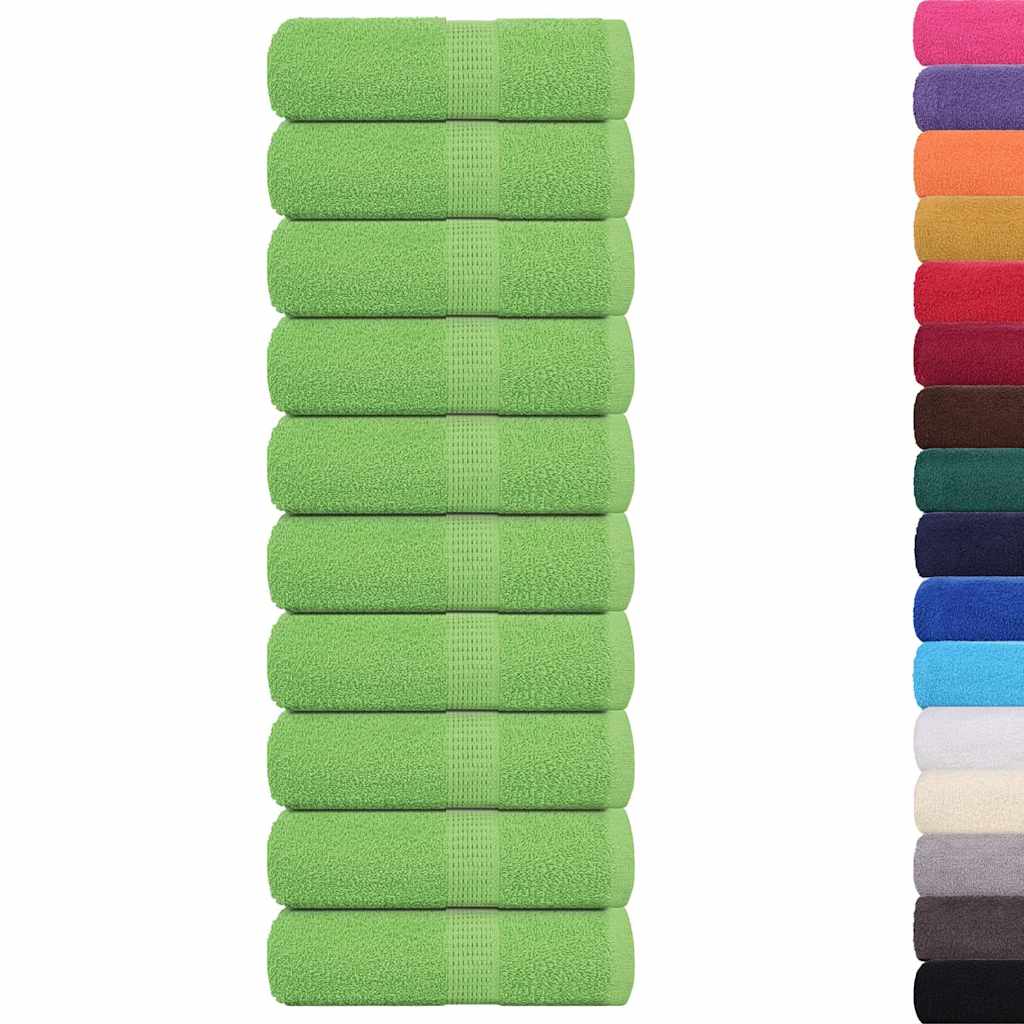 Asciugamani per Sapone 10 pz Verde Mela 30x30cm 360 g/m² Cotone - homemem39