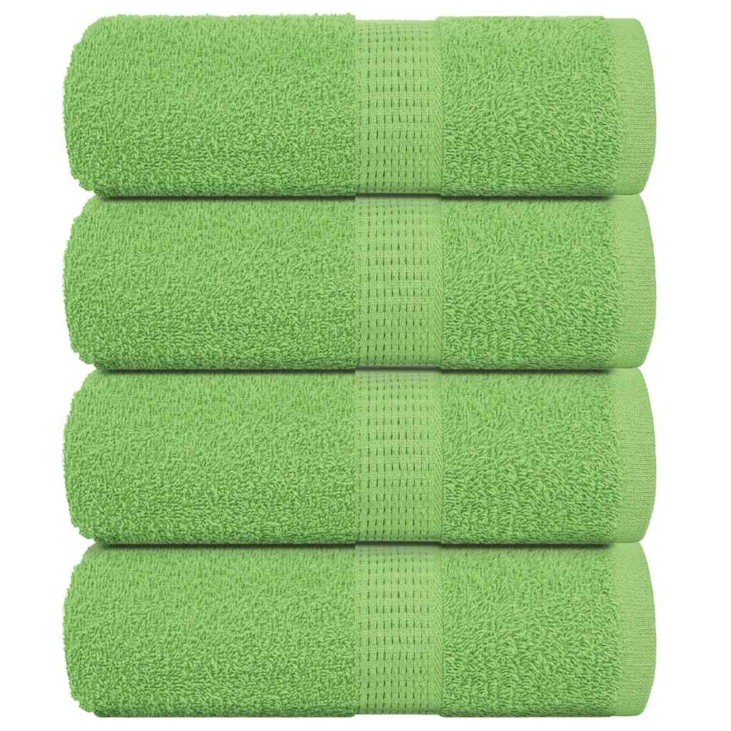 Asciugamani Ospiti 4 pz Verde Mela 30x50 cm 360 g/m² Cotone - homemem39