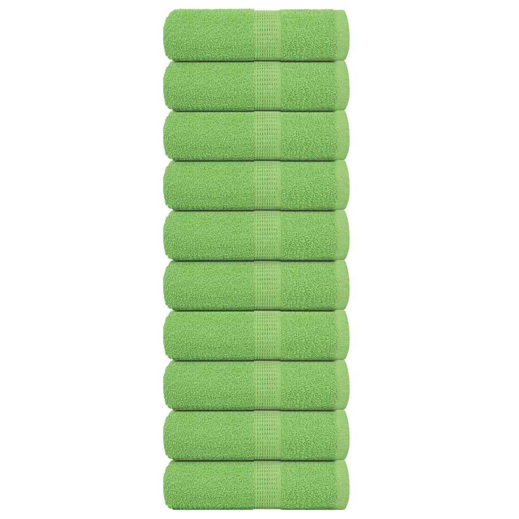 Asciugamani Ospiti 10 pz Verde Mela 30x50 cm 360 g/m² Cotone - homemem39