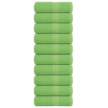 Asciugamani Ospiti 10 pz Verde Mela 30x50 cm 360 g/m² Cotone - homemem39