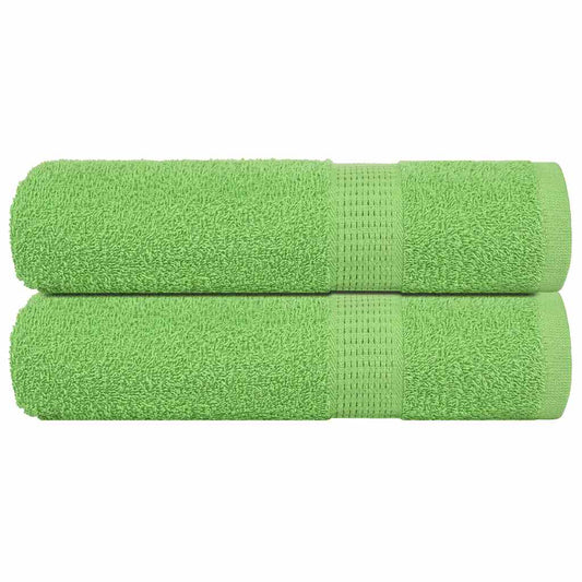 Asciugamani Doccia 2 pz Verde Mela 70x140cm 360g/m² 100% Cotone