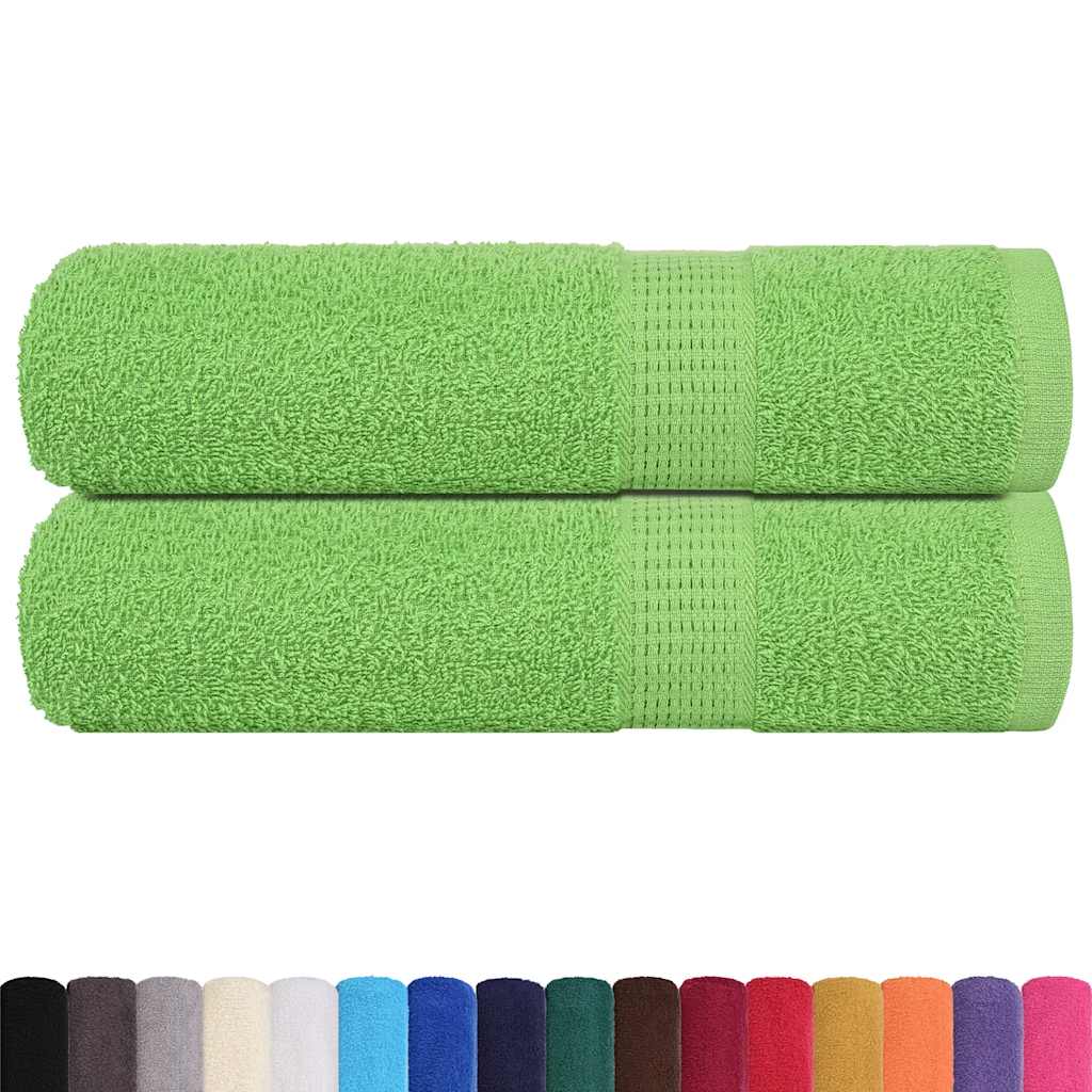 Asciugamani Doccia 2 pz Verde Mela 70x140cm 360g/m² 100% Cotone - homemem39