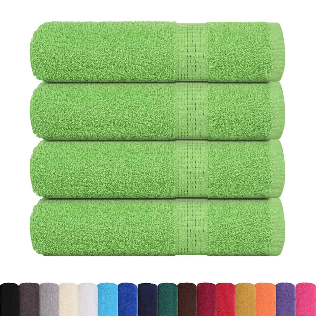 Asciugamani Doccia 4 pz Verde Mela 70x140cm 360g/m² 100% Cotone - homemem39