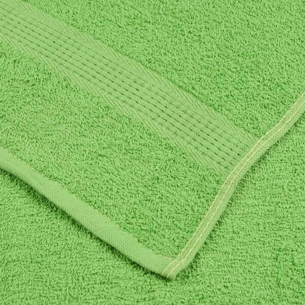 Asciugamani Doccia 10pz Verde Mela 70x140cm 360g/m² 100% Cotone - homemem39