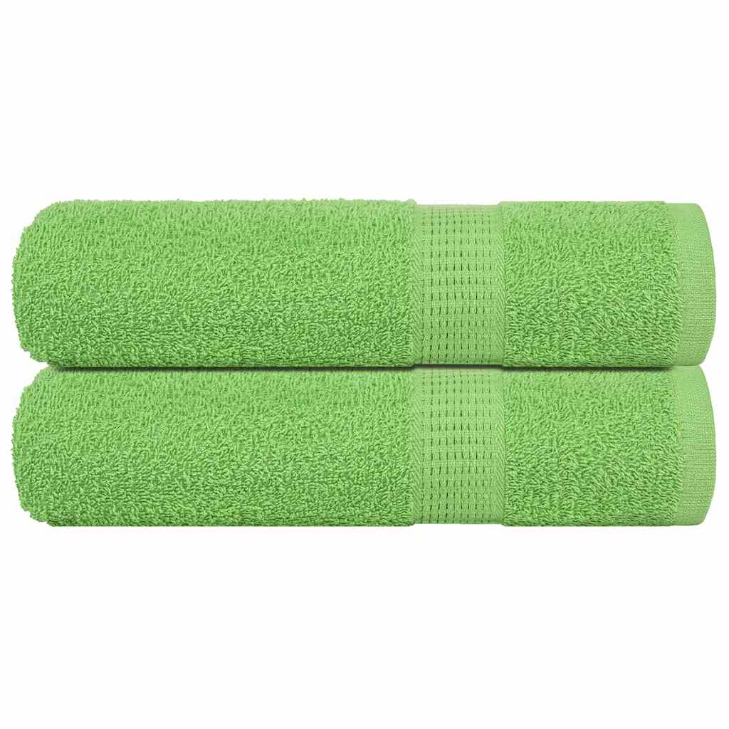 Asciugamani da Bagno 2 pz Verde Mela 100x150 cm 360 g/m² Cotone - homemem39