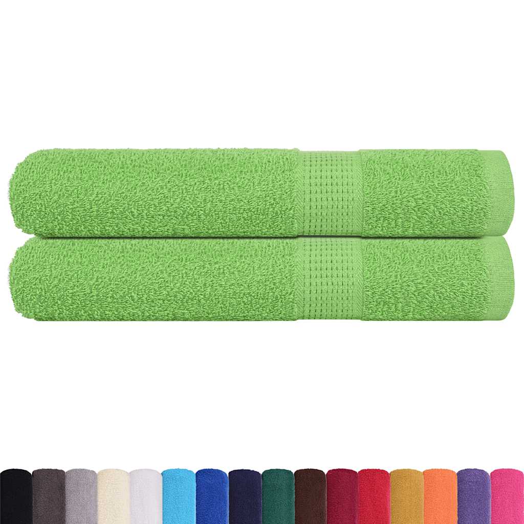 Asciugamani per Sauna 2 pz Verde Mela 80x200 cm 360 g/m² Cotone - homemem39