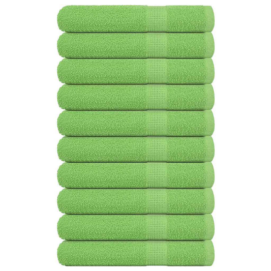 Asciugamani per Sauna 10 pz Verde Mela 80x200cm 360 g/m² Cotone