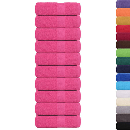 Asciugamani per Sapone 10 pz Rosa 30x30 cm 360 g/m² 100% Cotone - homemem39