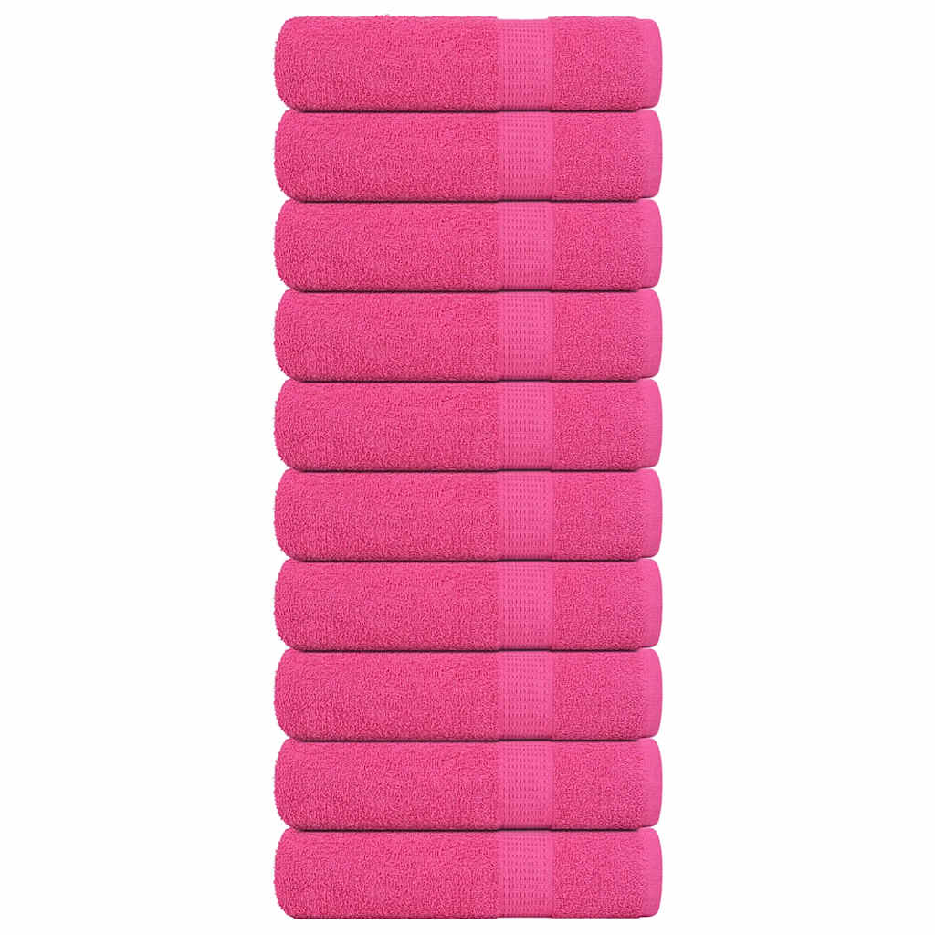 Asciugamani 10 pz Rosa 50x100 cm 360 g/m² 100% Cotone - homemem39