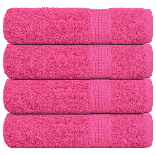 Asciugamani Doccia 4 pz Rosa 70x140 cm 360 g/m² 100% Cotone