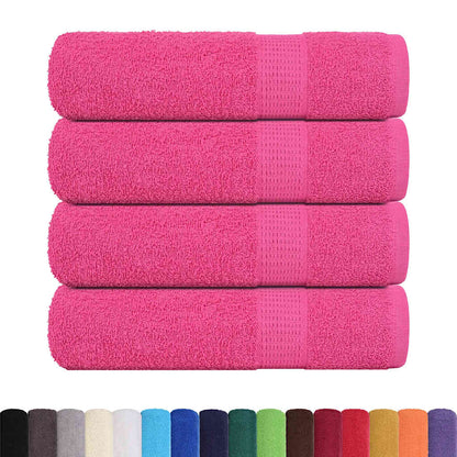 Asciugamani Doccia 4 pz Rosa 70x140 cm 360 g/m² 100% Cotone