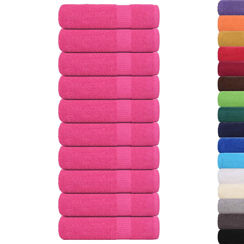 Asciugamani Doccia 10 pz Rosa 70x140 cm 360 g/m² 100% Cotone - homemem39