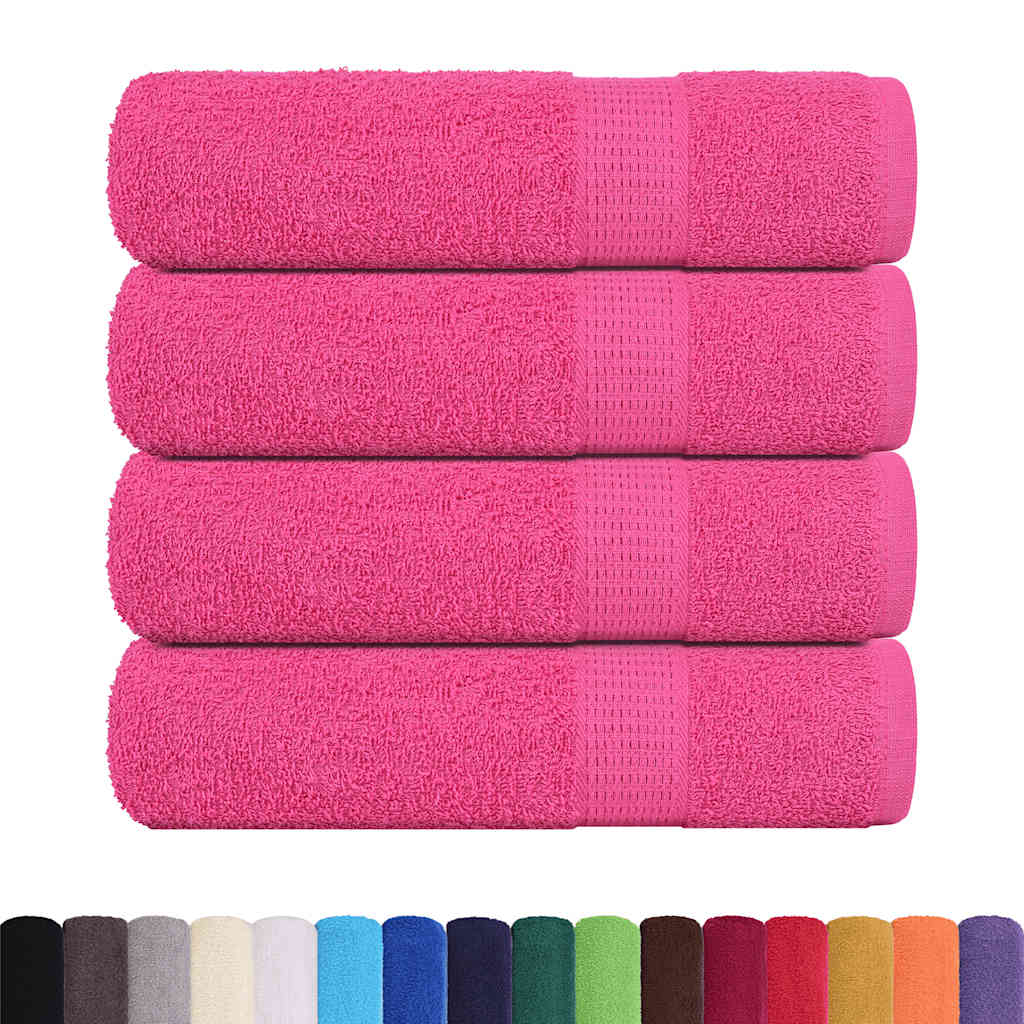 Asciugamani da Bagno 4 pz Rosa 100x150 cm 360 g/m² 100% Cotone - homemem39