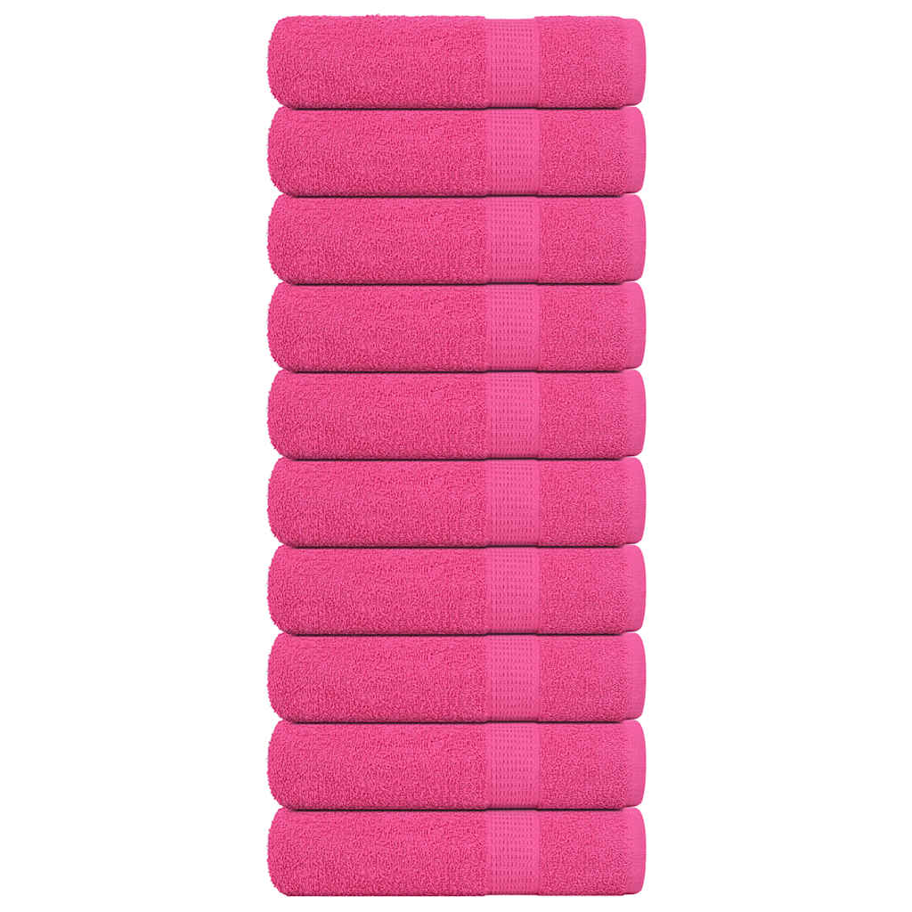 Asciugamani da Bagno 10 pz Rosa 100x150 cm 360 g/m² 100% Cotone - homemem39