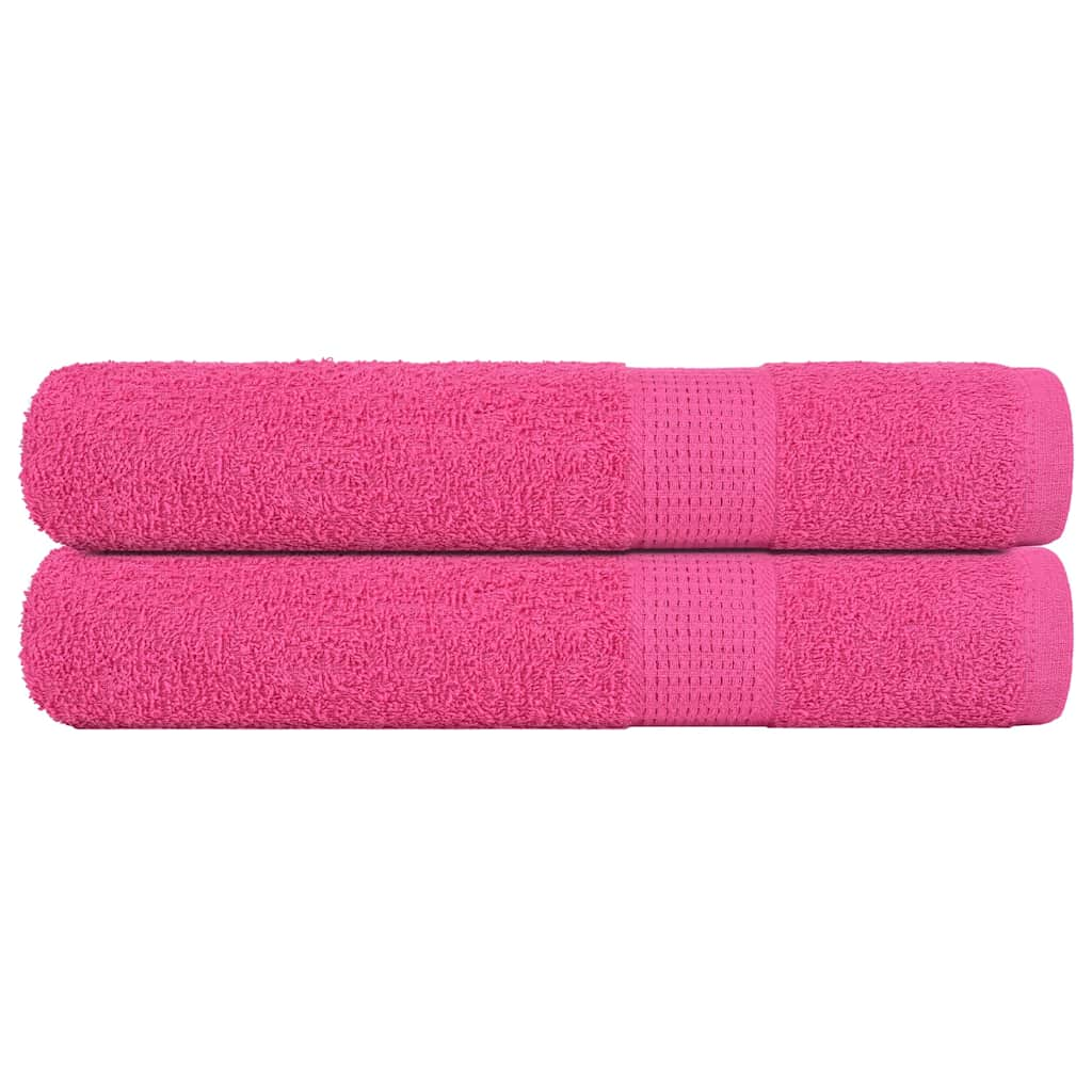 Asciugamani per Sauna 2 pz Rosa 80x200 cm 360 g/m² 100% Cotone - homemem39