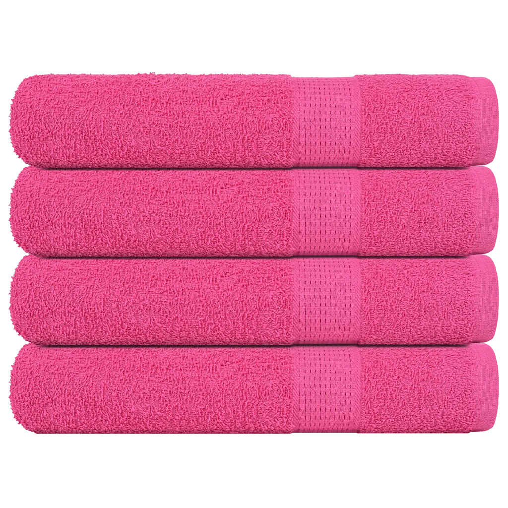 Asciugamani per Sauna 4 pz Rosa 80x200 cm 360 g/m² 100% Cotone - homemem39