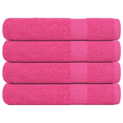 Asciugamani per Sauna 4 pz Rosa 80x200 cm 360 g/m² 100% Cotone - homemem39