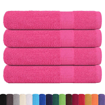 Asciugamani per Sauna 4 pz Rosa 80x200 cm 360 g/m² 100% Cotone - homemem39