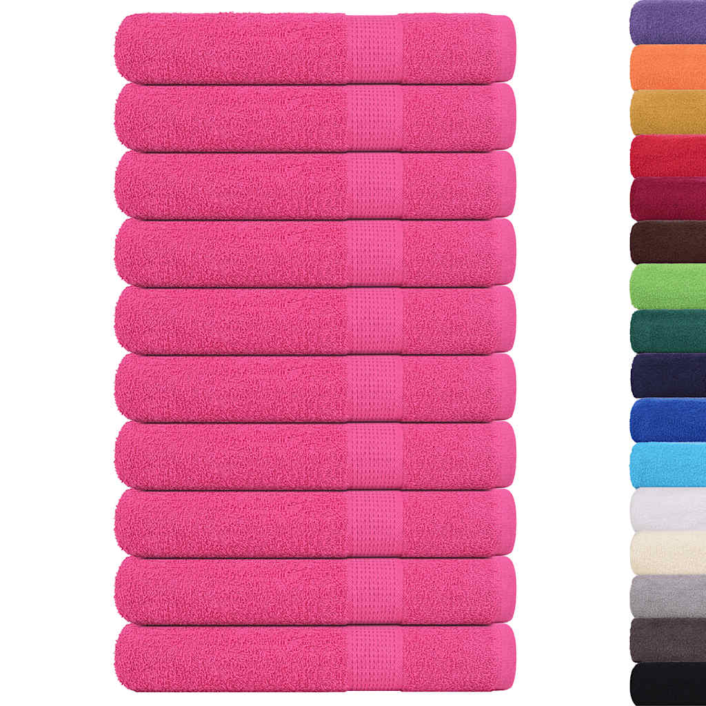 Asciugamani per Sauna 10 pz Rosa 80x200 cm 360 g/m² 100% Cotone - homemem39