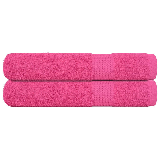 Asciugamani 2 pz Rosa 100x200 cm 360 g/m² 100% Cotone