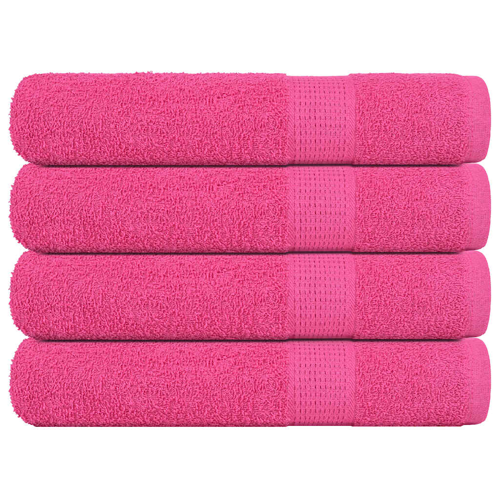 Asciugamani 4 pz Rosa 100x200 cm 360 g/m² 100% Cotone