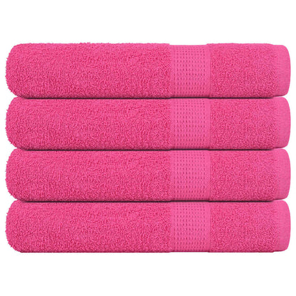 Asciugamani 4 pz Rosa 100x200 cm 360 g/m² 100% Cotone