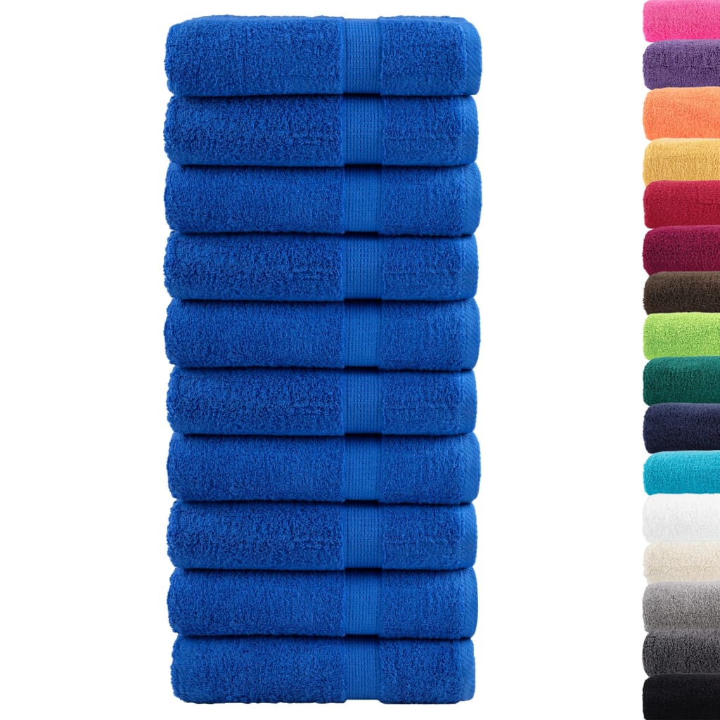 Asciugamani da Bagno SOLUND 10 pz Blu 100x150cm 600gsm - homemem39