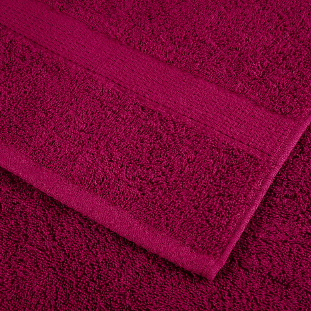 Asciugamani Doccia SOLUND 10 pz Bordeaux 70x140 cm 600gsm - homemem39