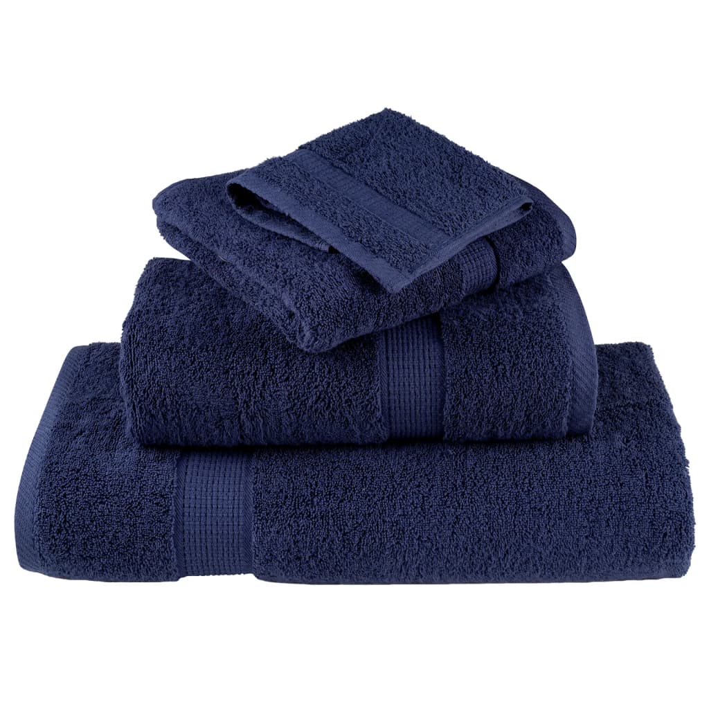 Asciugamani per Sauna SOLUND 2 pz Blu Navy 80x200cm 600gsm - homemem39