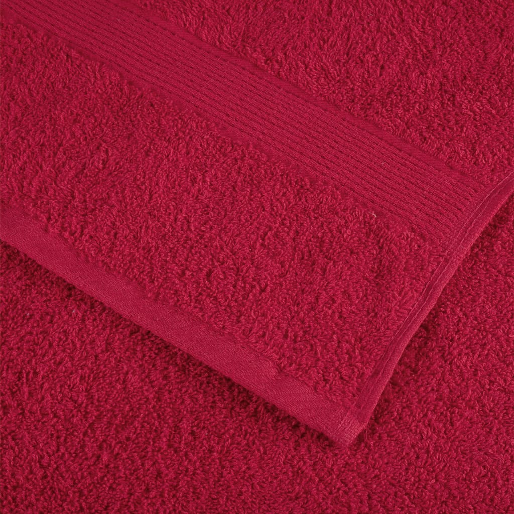 Asciugamani Premium SOLUND 10 pz Rosso 100x200 cm 600 g/m² - homemem39