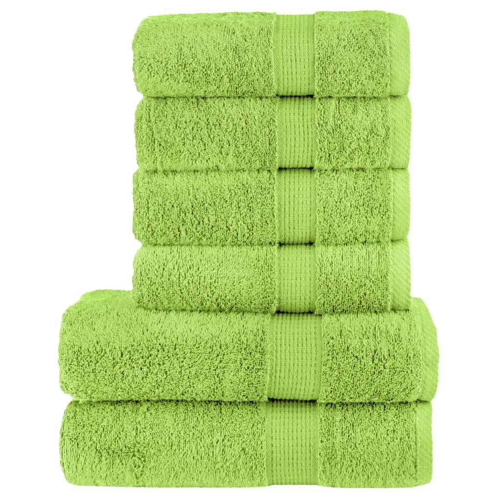 Set ASciugamani SOLUND 6 pz Verde Mela 600 gsm - homemem39