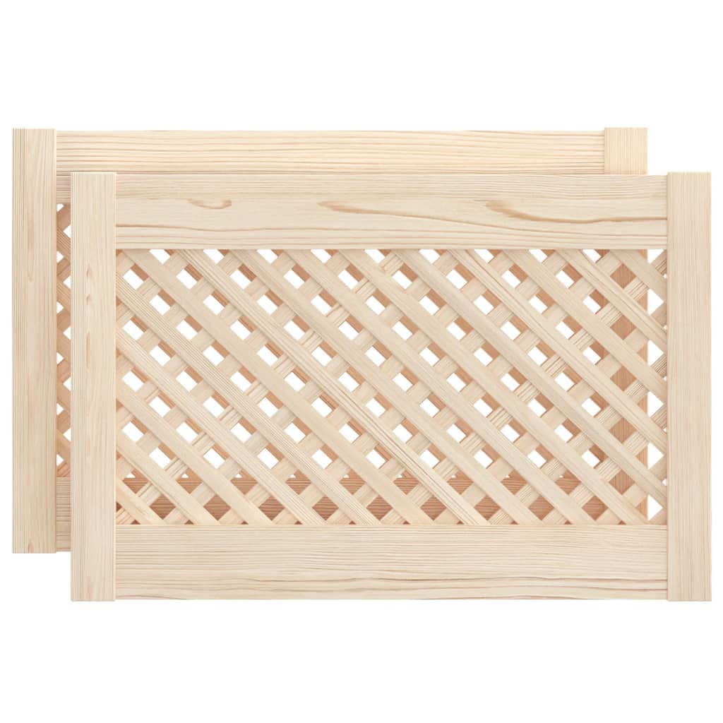 Ante con Design a Reticolo 2 pz 59,5x39,5 cm in Legno di Pino - homemem39