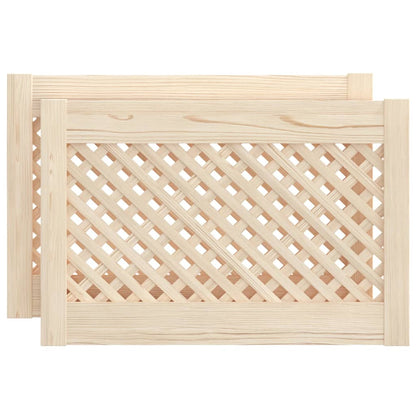 Ante con Design a Reticolo 2 pz 59,5x39,5 cm in Legno di Pino - homemem39