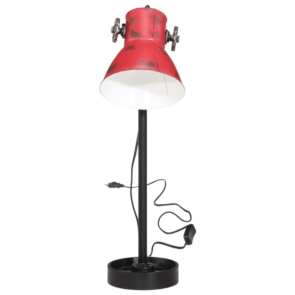 Lampada da Scrivania 25 W Rosso Anticato 15x15x55 cm E27 - homemem39