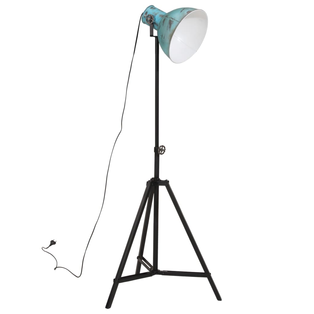 Lampada da Terra 25 W Blu Anticato 61x61x90/150 cm E27 - homemem39