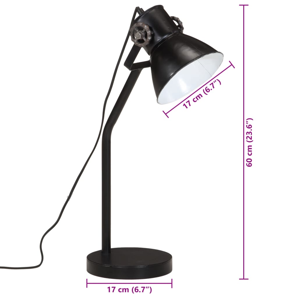 Lampada da Scrivania 25 W Nera 17x17x60 cm E27 - homemem39