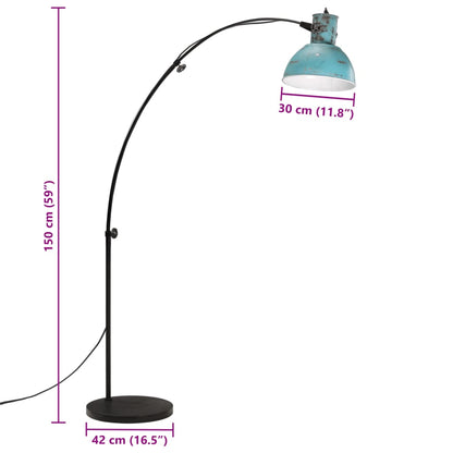 Lampada da Terra 25 W Blu Anticato 150 cm E27 - homemem39