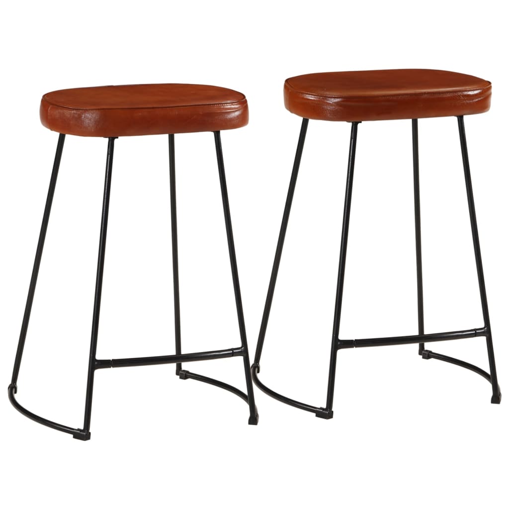 Sgabelli da Bar 2 pz Marrone Scuro 41x29x62 cm - homemem39