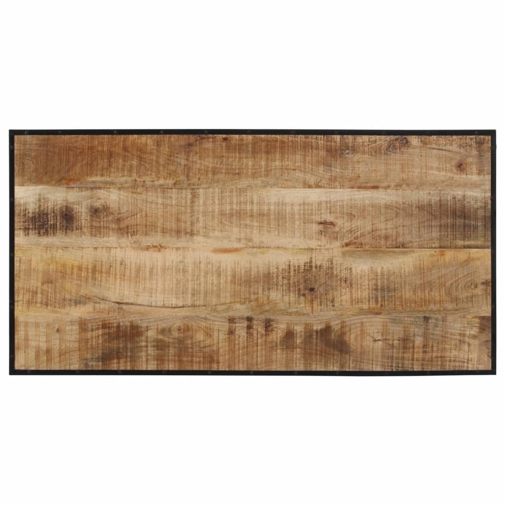 Tavolo da Bar 110x55x107 cm in Legno Grezzo Massello di Mango - homemem39