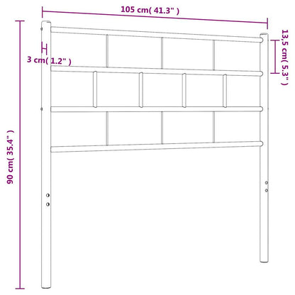 Testiera in Metallo Nero 100 cm - homemem39