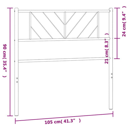 Testiera in Metallo Bianco 100 cm - homemem39