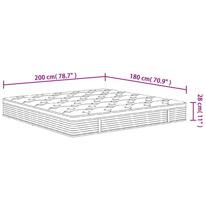 Materasso a Molle Insacchettate Medio Plus 180x200 cm - homemem39