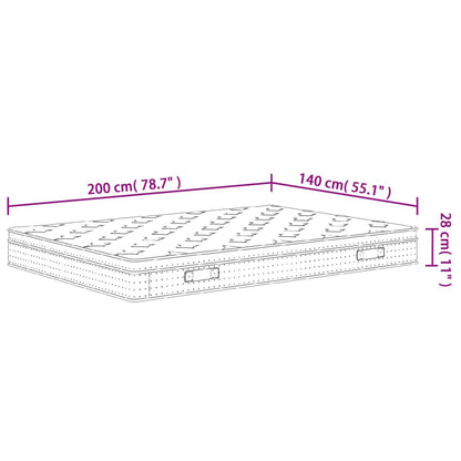 Materasso a Molle Insacchettate Medio Plus 140x200 cm - homemem39