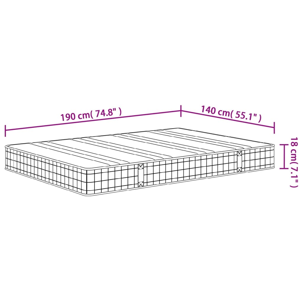 Materasso a Molle Bonnel Medio 140x190 cm - homemem39