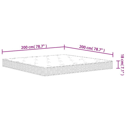 Materasso a Molle Bonnel Medio 200x200 cm - homemem39