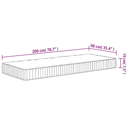 Materasso a Molle Insacchettate Medio 90x200 cm - homemem39