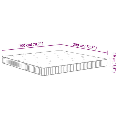 Materasso a Molle Insacchettate Medio 200x200 cm - homemem39