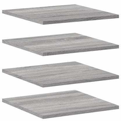 Mensole Parete 4pz Grigio Sonoma 40x40x1,5cm Legno Multistrato - homemem39