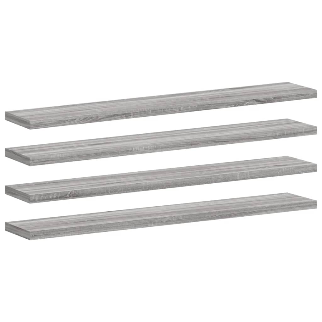 Mensole Parete 4pz Grigio Sonoma 60x10x1,5cm Legno Multistrato - homemem39